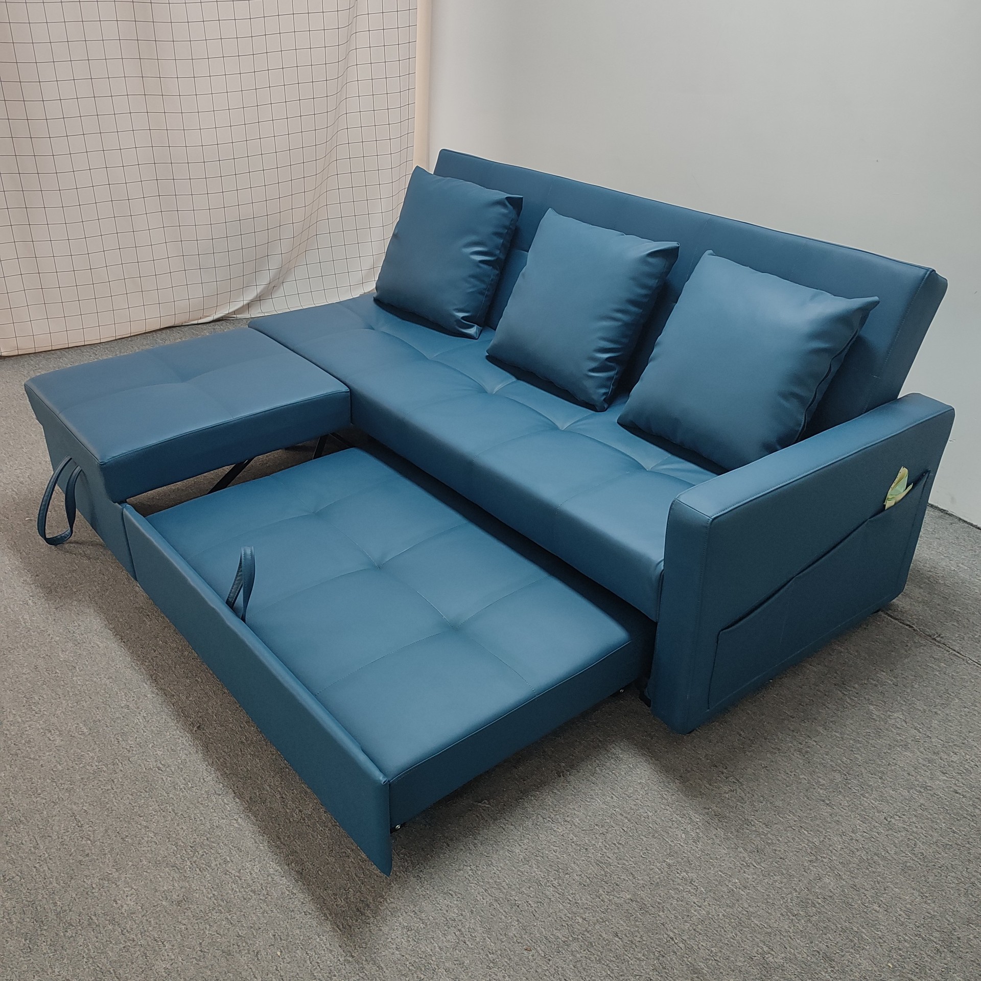 Sofá cama moderna simple multifuncional plegable de doble uso pequeño apartamento sala de estar dormitorio tela doble desmontable image 7