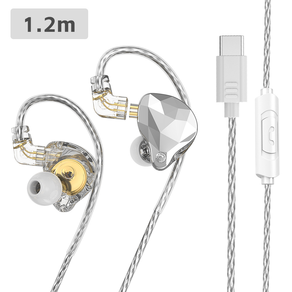 Auriculares deportivos con cable X4Pro en la oreja, monitor ancla enchufable, retorno del oído, teléfono móvil, computadora typec3.5 mm