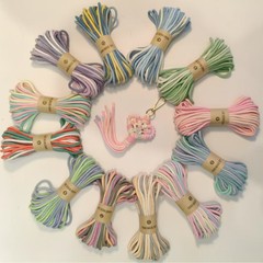 手工diy编织棉绳饰品工艺品钥匙扣配件渐变色编织绳棉线段染