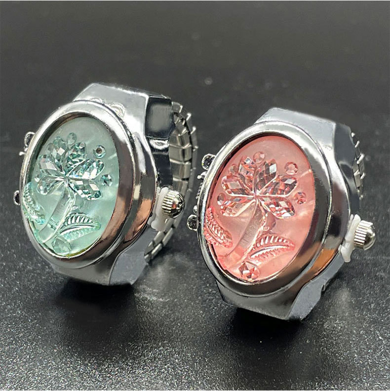 Daily, Street Occasion Quartz Movement Oval Pattern Casual Oval Quartz Watch Rings