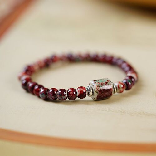 National style creative ceramic forest bracelet for women wholesale ethnic style literary new Chinese style student fashion bracelet jewelry trend