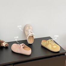 潮不南增高5cm~一脚蹬半拖鞋女外穿春夏新款厚底包头勃肯鞋凉拖鞋