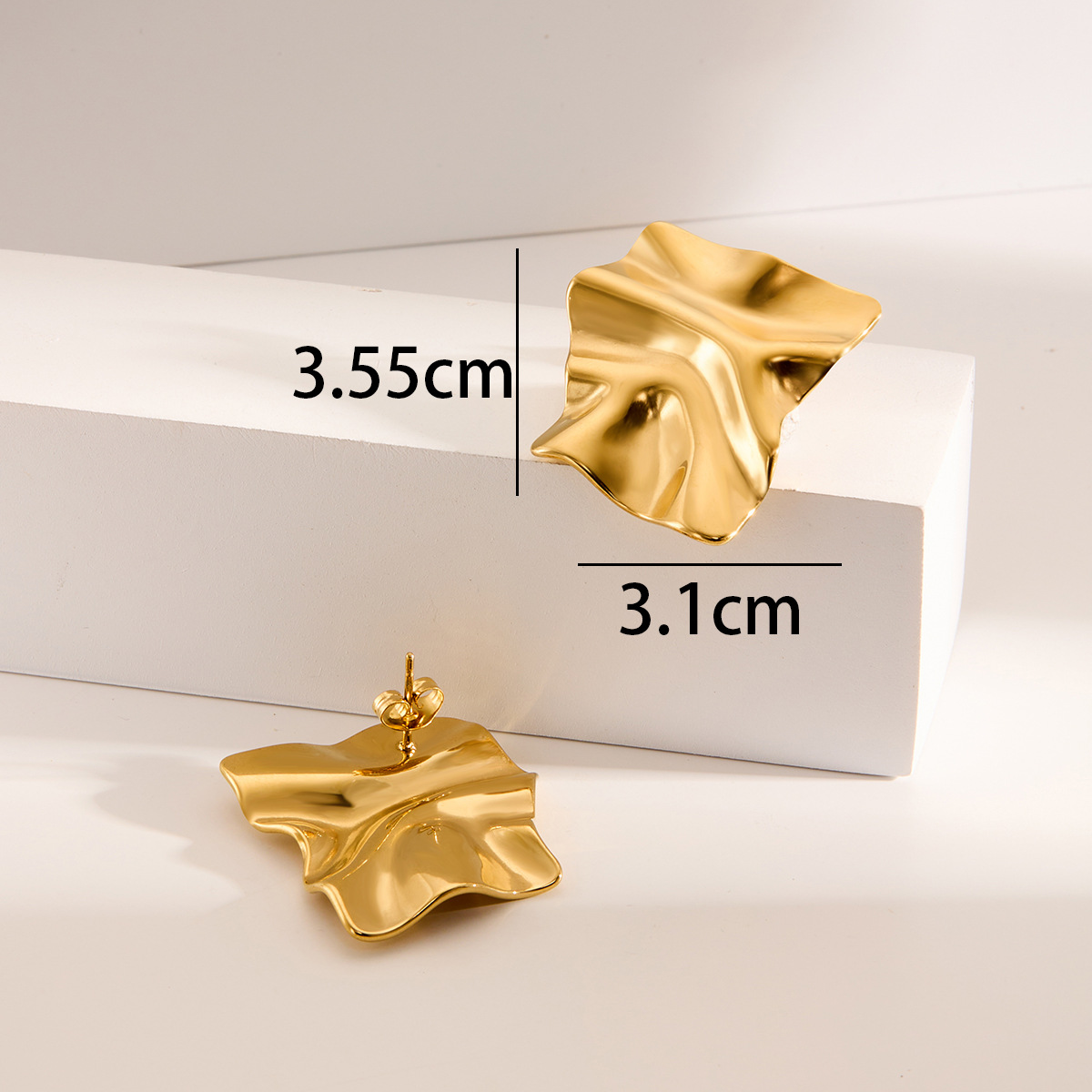 8g Weight Titanium Steel Ear Needle Material Ear Studs Classification 1 Pair Quantity Casual Occasion Titanium Steel Material Geometric, Heart Shape, Flower Pattern Women's Gender Plating Design Elegant, Lady Style 1 Pair Elegant Lady Geometric Heart Shape Flower Plating Titanium Steel Ear Studs 9