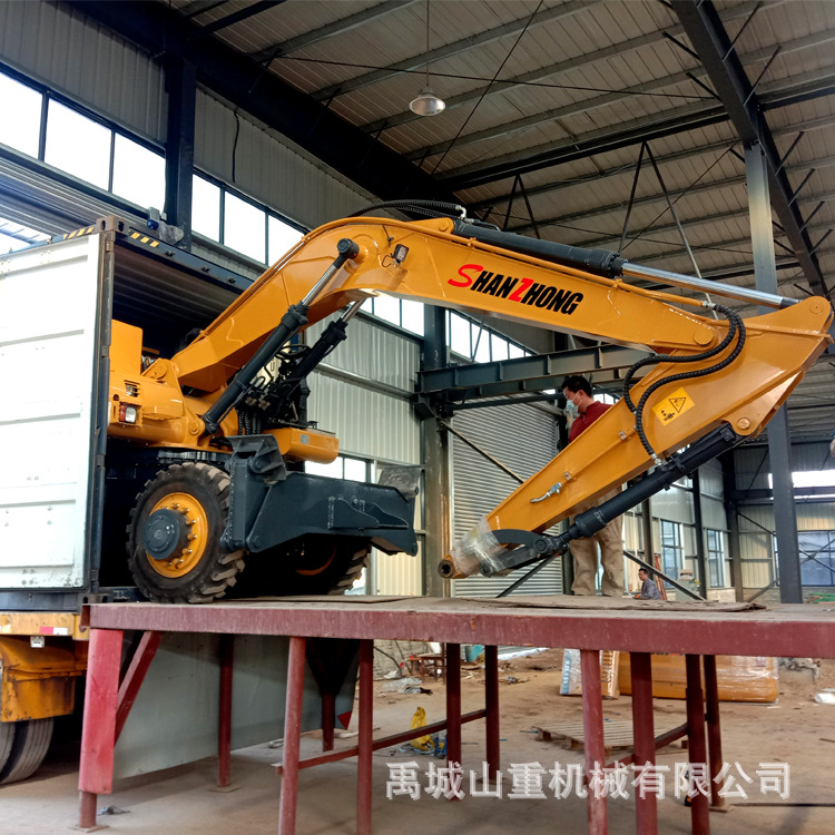 轮式挖掘机 13吨轮式液压挖掘机  轮式挖掘机价格