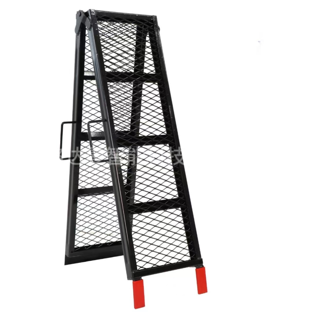 Factory Direct Sales Motorcycle Loading Trailer Transport Loading and Unloading Ramp Folding Ladder Climbing Ladder Anti-Slip Ramp