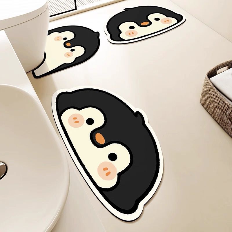 inodoro en forma de U esterilla de baño absorción de agua esterilla de suelo inodoro doméstico barro de diatomeas tres piezas conjunto de secado rápido resistente a la suciedad esterilla de pies sin lavado