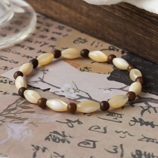 Universal trend bracelet natural stone for men and women, cat's eye, Chinese style, scarlet wood