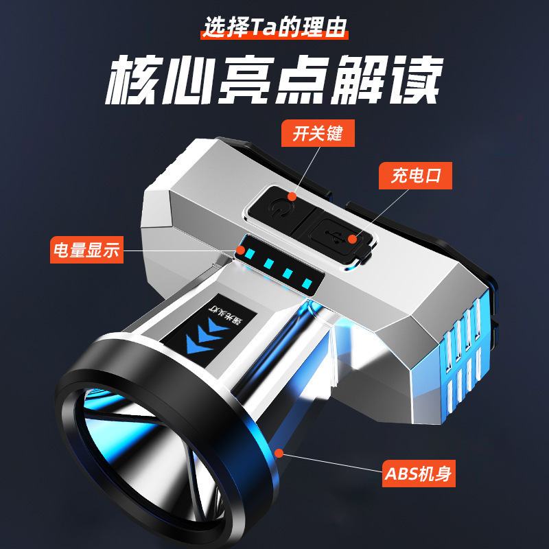 強力なヘッドライト LED インテリジェント電気ディスプレイ USB 充電防水超高輝度ヘッドマウント夜釣りランプマイナーズランプ懐中電灯|undefined