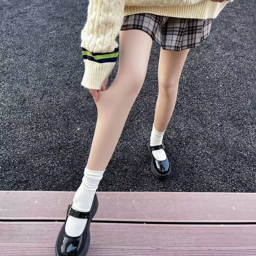 Supernatural light leg artifact double-layer pants flesh-colored nude pantyhose autumn and winter women's outer skin beauty socks plus velvet leggings