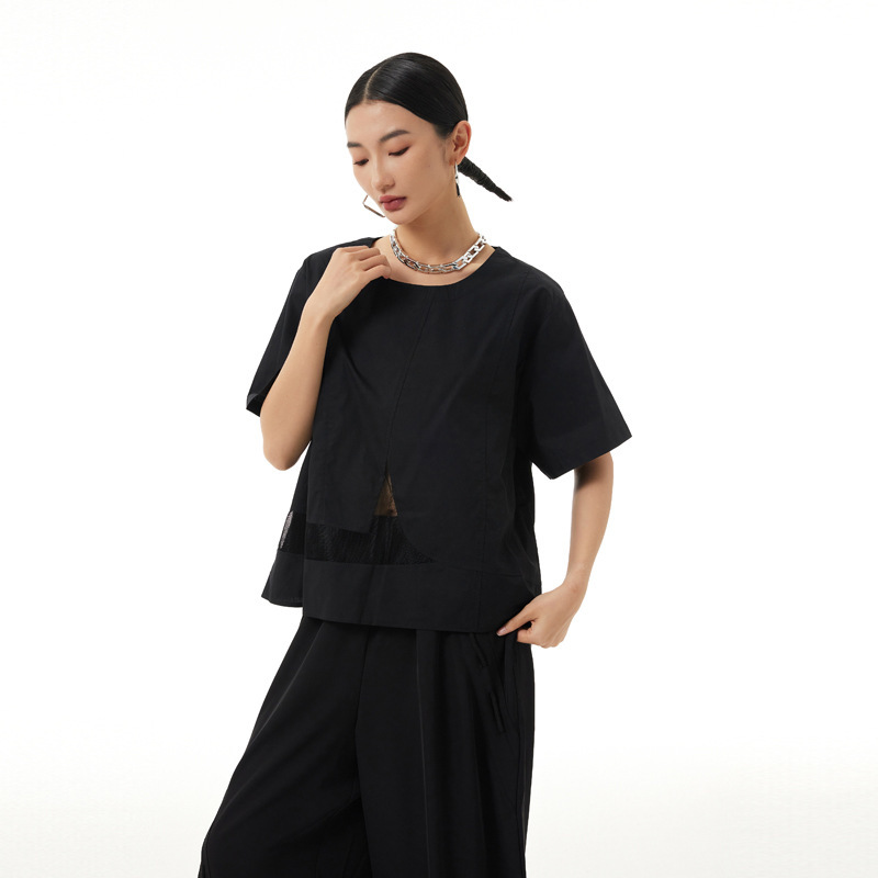 Original Designer 2026 Summer Urban Loose-Fitting Solid Color Casual Style Irregular Short-Sleeve Shirt Original Designer 2026 Summer Urban Loose-Fitting Solid Color Casual Style Irregular Short-Sleeve Shirt