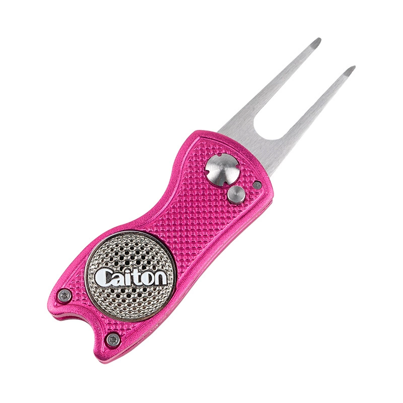 Golf folding greens fork telescopic spring greens fork colorful retractable golf supplies greens repair