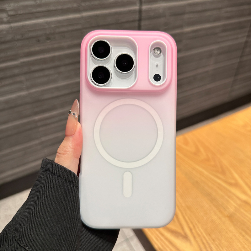适用于苹果17PROMAX磨砂肤感渐变磁吸手机壳iPhone16二合一保护套|undefined