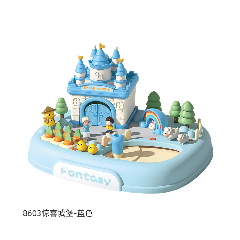 Simulación magnética infantil transfronteriza Jardín de sueños Castillo modelo de casa Jardín granja escena casera juguetes