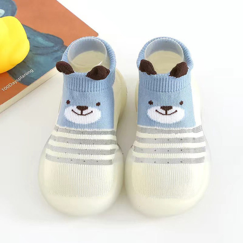 新款网眼透气婴儿袜子鞋夏季男女宝宝学步鞋冰丝防滑儿童地板袜鞋