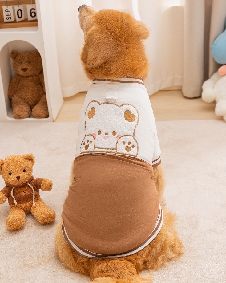 Transfronterizos de moda de color sólido fuera de tracción chaleco perros grandes perros de otoño y invierno mascotas ropa de perro al por mayor image 20