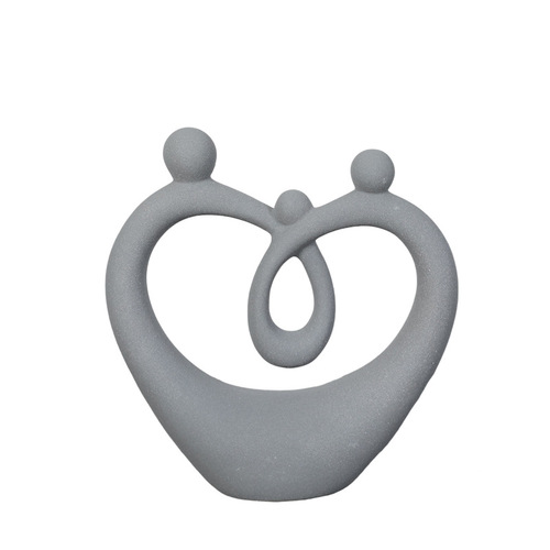 Ceramic family of three ornaments, home accessories, living room, TV cabinet, wine cabinet, entrance cabinet, decorations