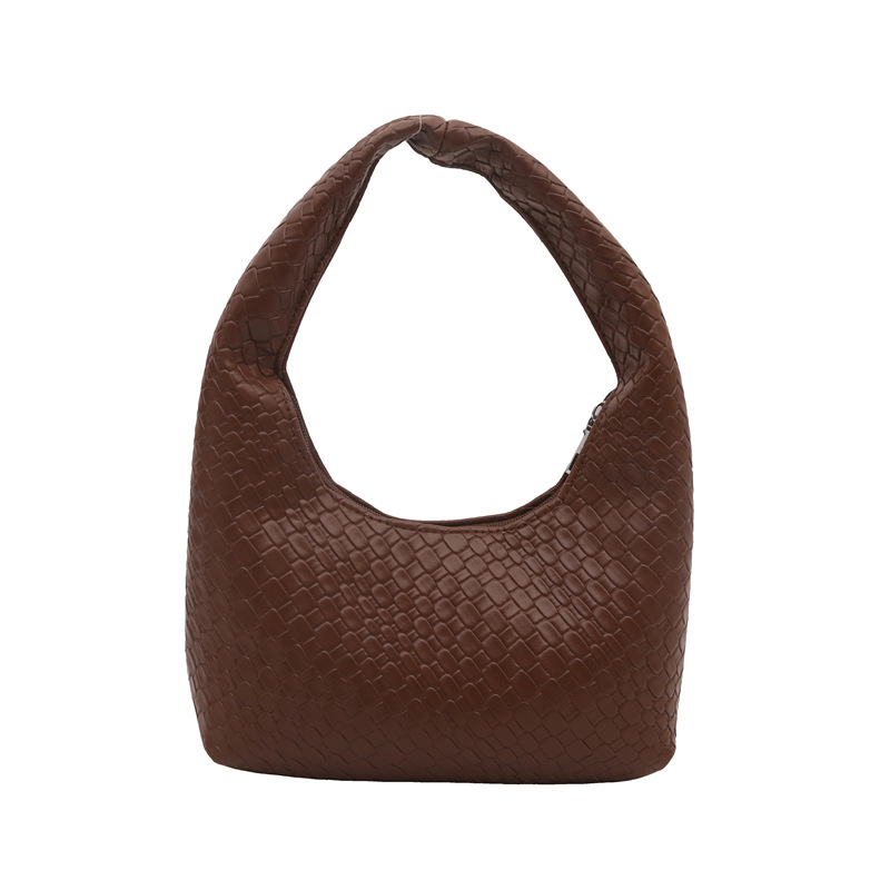 2025 moda popular trenzada simple bolso de viaje de nicho bolso de brazo bolso de hombro de gran capacidad