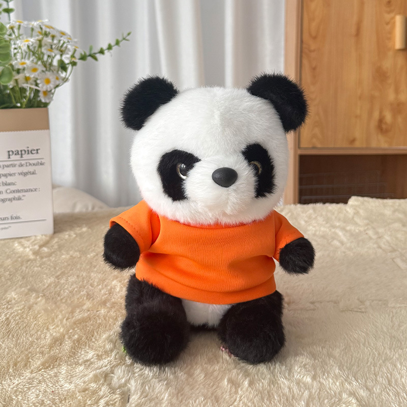 Muñeca panda muñeca muñeca de peluche muñeca de ropa muñeca Sichuan regalo de cumpleaños impresa logotipo