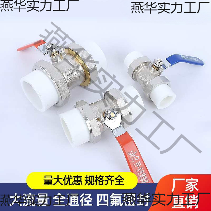 东誉达双活接全铜球阀ppr水管开关接头焊接热熔4分6分25阀门球阀