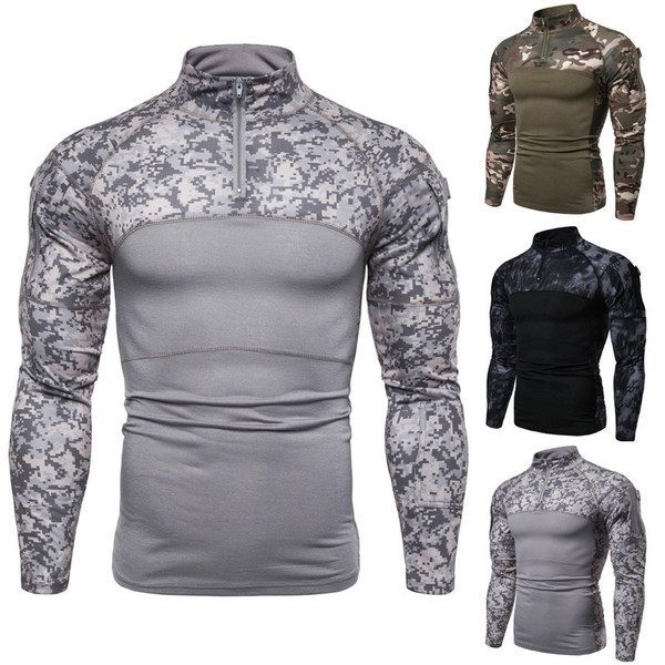 fashionable travel elastic camouflage autumn long-sleeve for gym