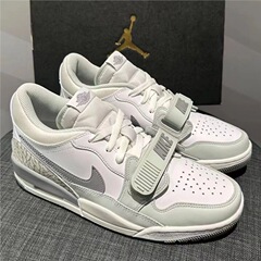 纯原批发AJ312白灰绿男女板鞋校园低帮运动鞋休闲篮球鞋头层牛皮