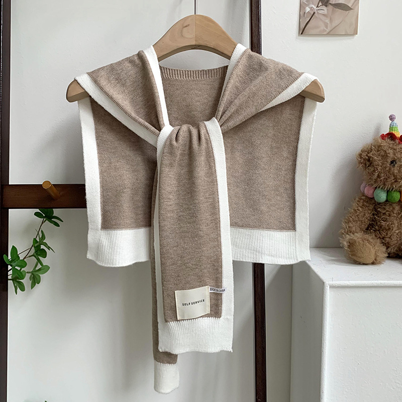 Sopa de punto de alta sensación 2025 otoño y invierno nuevo engrosado calentamiento de cuello hombro bufandas al por mayor