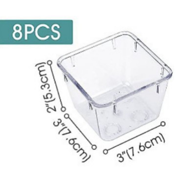 Caja de almacenamiento de alimentos PET Caja de almacenamiento de refrigerador Caja de almacenamiento de almacenamiento de cocina transparente Caja de almacenamiento de congelación