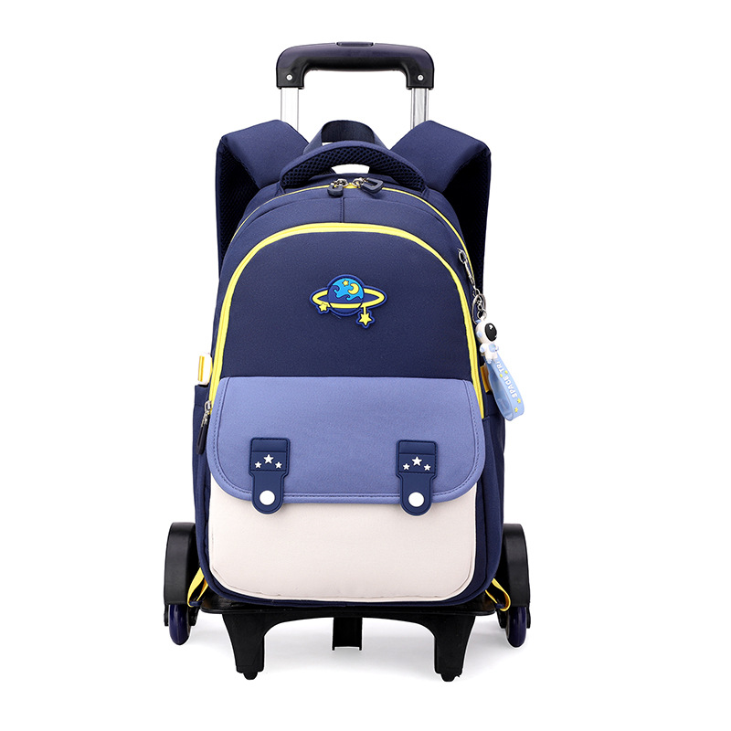 Mochila infantil de pescado natural para estudiantes de primaria grados 1 - 3 - 4 mochila de tirón para subir escaleras mochila de doble propósito al por mayor transfronteriza