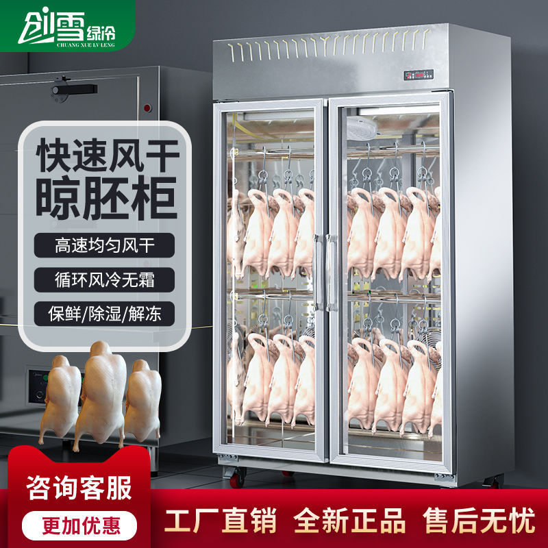 创雪风干柜晾鸭柜商用烤鸭烧鸭烧鹅立式烘干风干机除湿智能晾胚柜