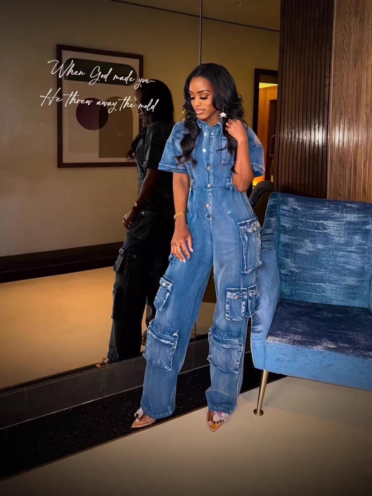 Comercio exterior transfronterizo Europa y América ropa de mujer nueva ropa de lavado pantalones de botón de bolsillo jeans pantalones de manga corta