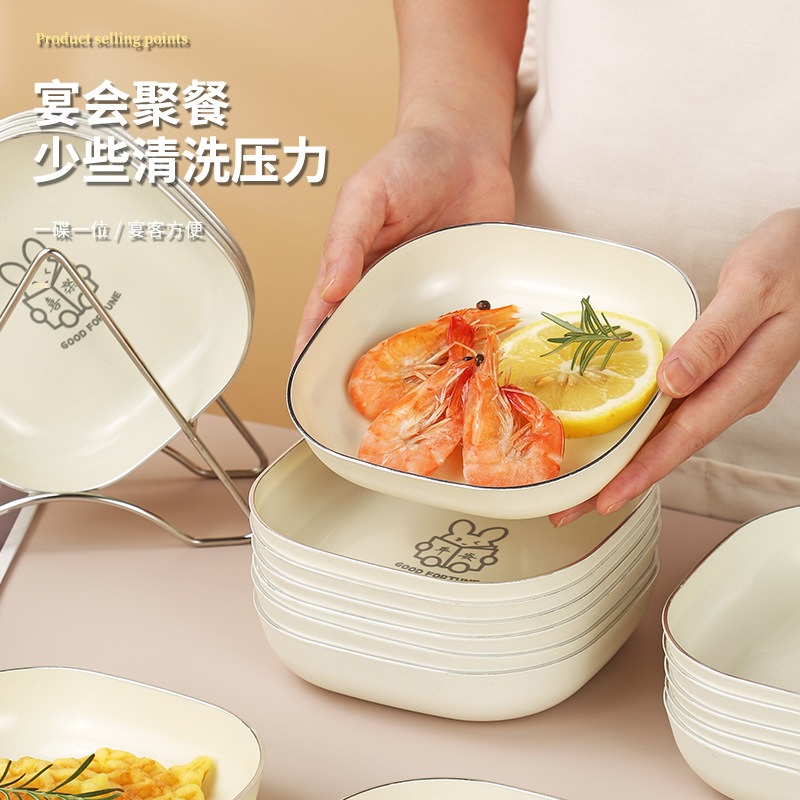 高檔餐桌垃圾盤碟吐骨碟家用骨碟創意塑料菜碟小碟子帶底座骨頭碟