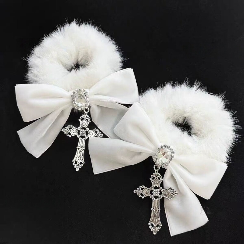 Star Candy Autumn/Winter New Japanese Style Mass-Produced Plush Exquisite Velvet Bow Hair Tie Black Star Candy Autumn/Winter New Japanese Style Mass-Produced Plush Exquisite Velvet Bow Hair Tie Black