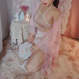 外贸情趣内衣开裆免脱吊带古装古风性感透视大码胖MM唐装汉服批发