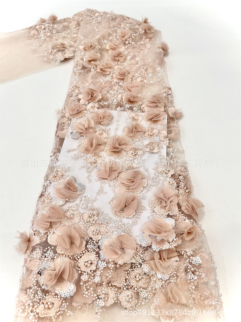 Verano bordado de tubo de perlas vestido de boda vestido de hadas tela de malla comercio exterior transfronterizo al por mayor spot