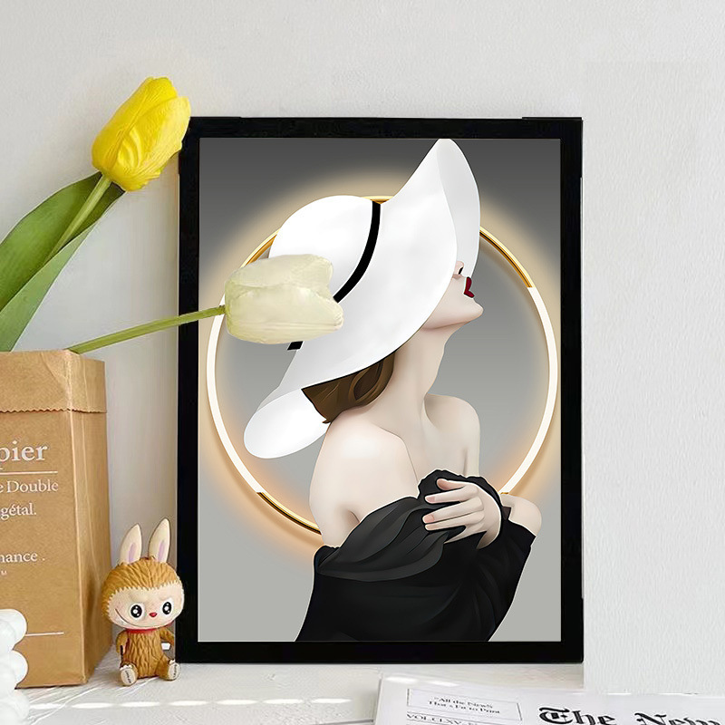 Beauty Entrance Decorative Painting Living Room Corridor Character Clothing Store Background Wall Hanging Painting Beauty Salon Bedroom Simple Mural