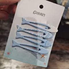新款可爱三福同款小清新鱼发夹夏日百搭奶蓝甜美小众鱼发卡