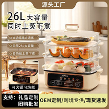 电蒸锅家用早餐机多功能四层大容量蒸汽锅自动断电蒸箱电热火锅
