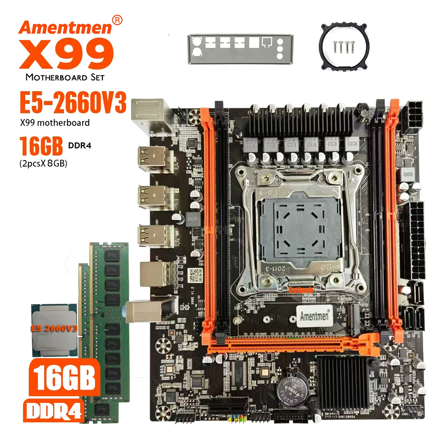 X99e 2660v3 2*8GB DDR4 RAM Комплект материнской платы H55 чипсет