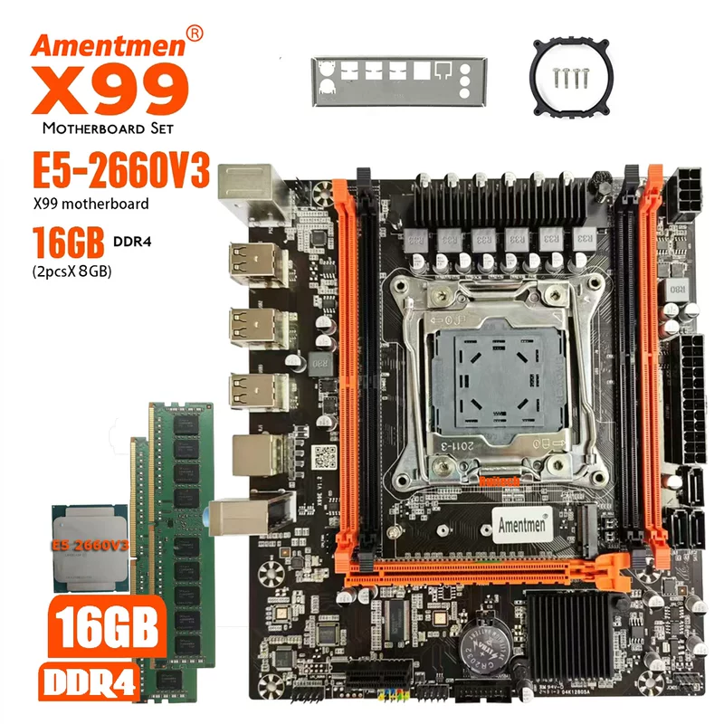 X99e 2660v3 2*8GB DDR4 RAM Комплект материнской платы H55 чипсет