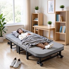 可折叠午休床床垫办公室午睡单人床家用行军床多功能躺椅折叠式