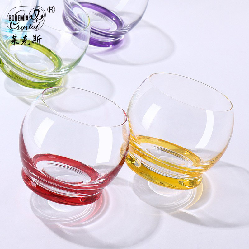 Copa de vino tinto de cristal checo sin plomo, colorida y creativa, para uso doméstico, resistente al calor y a altas temperaturas. image 5