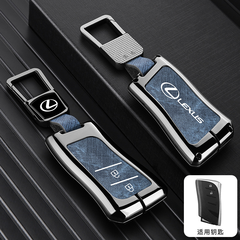 A타입 2버튼 - 데님 패턴 [건쉘 블루 가죽] + 사각버클