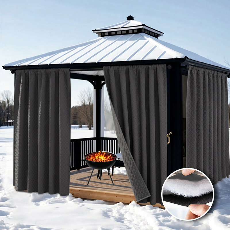 Cross-border digital winter warm quilted outdoor curtains, available on major cross-border fully managed platforms Cross-border digital winter warm quilted outdoor curtains, available on major cross-border fully managed platforms