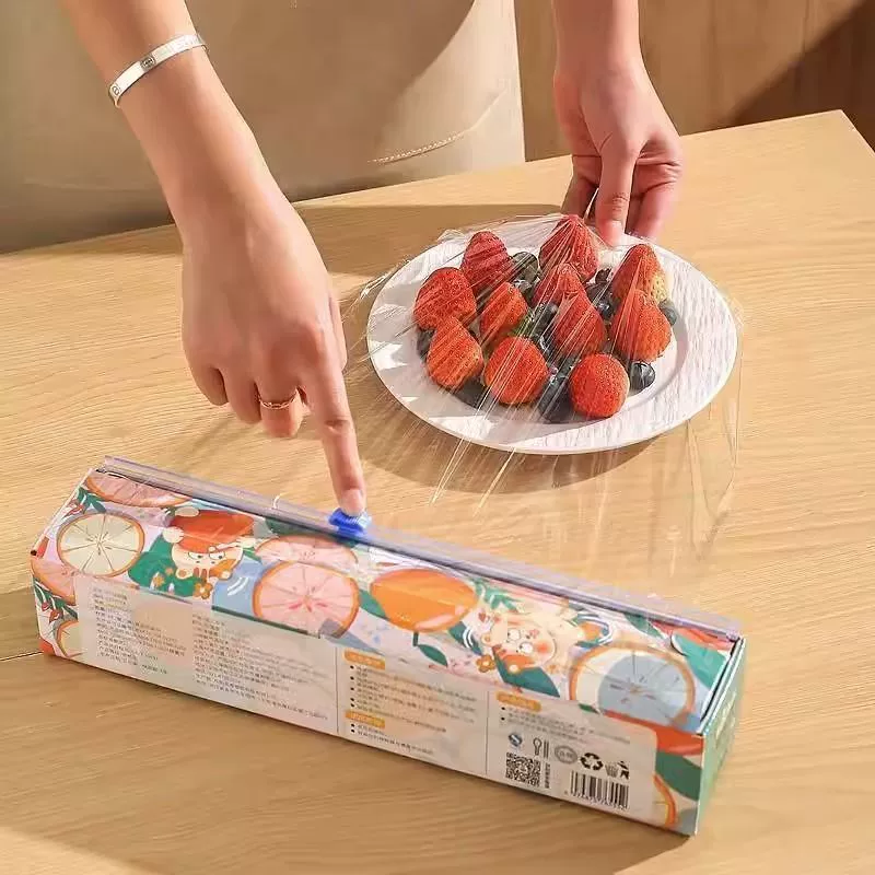 Cutting plastic wrap Home boxed food grade slipper type edible PE household cutter high temperature resistant kitchen