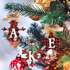 創意款木質工藝品小掛件 聖誕節禮品裝飾拼接木製品掛飾廠家批發