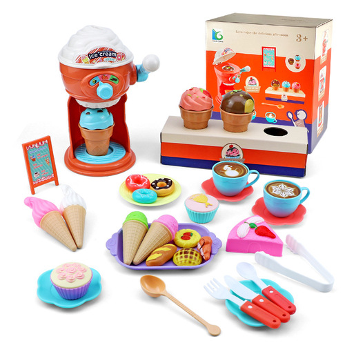 2024 cross-border new products children's play house toy set ice cream afternoon tea cake toys girls toys