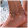 Sexy universal ankle bracelet, zirconium, trend accessory, jewelry, European style, simple and elegant design, micro incrustation