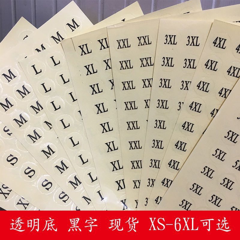 Tales de ropa transparentes etiquetas