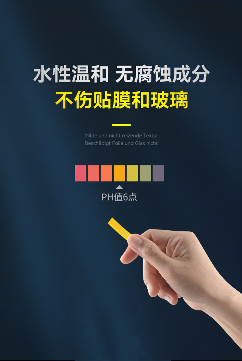 Anti-fog agent for car windshields, long-lasting defogger for car windows and rearview mirrors, rainproof spray, gentle formula