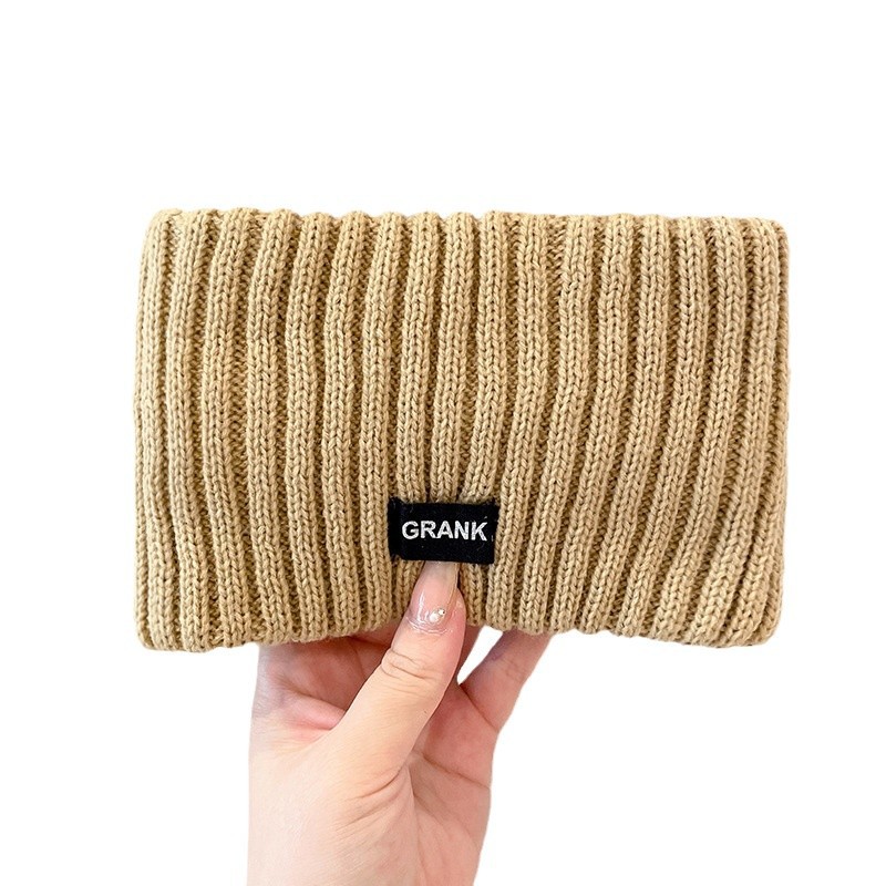 Diadema de punto de lana de moda, nueva diadema, protector de la frente, frente, frente, frente, frente, frente, cubierta para la cabeza a prueba de viento, pañuelo de confinamiento cálido para mujer